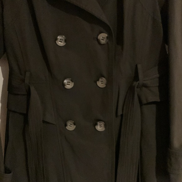 Ladies Guess size Large black trench coat - Picture 3 of 12